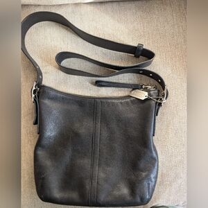 Coach Black Leather Shoulder Bag